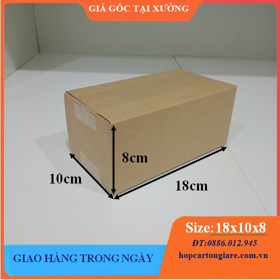 18x10x8 Combo 80 Hộp carton 3 lớp giá tại xưởng, mua buôn liên hệ