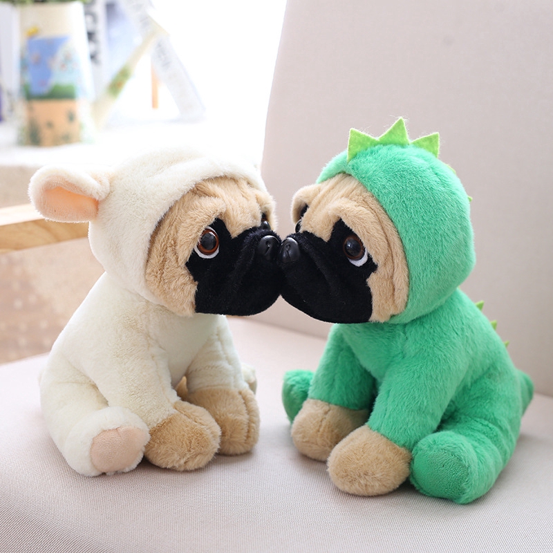 Thú nhồi bông đồ chơi hình chó pug mềm mại đáng yêu 20cm