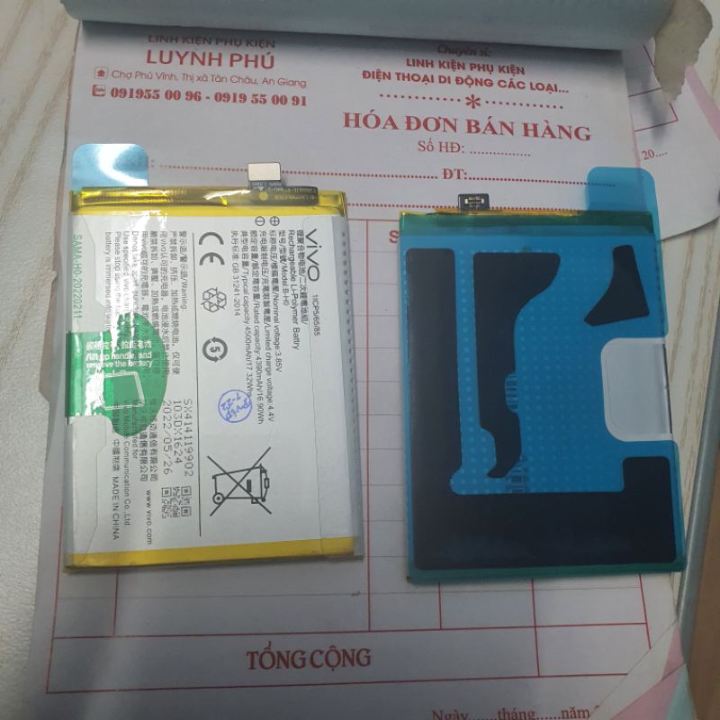 Pin vivo s1 B H0 4390mAh zin,pin new,pin Baqecó bão hành bao test