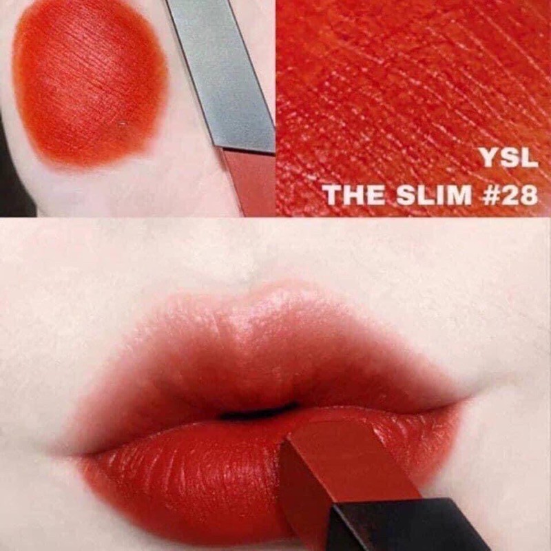 Son YSL The Slim màu 28 – Màu Đỏ Gạch