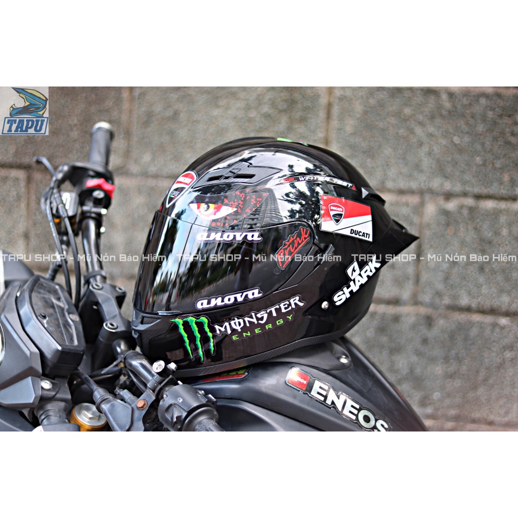 MŨ BẢO HIỂM FULLFACE ROC 03 2 KÍNH LÊN TEM Shark V1