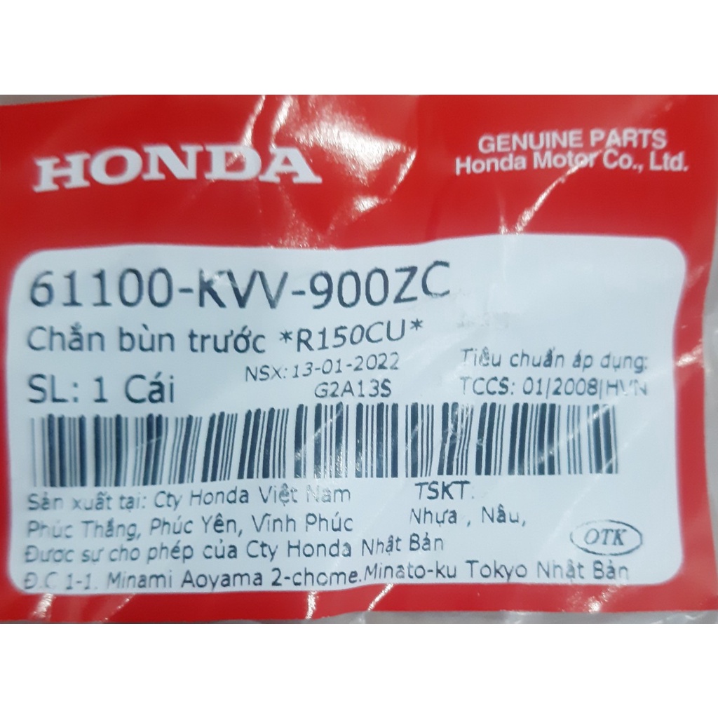 Chắn bùn trước Dream chính hãng Honda 61100-KVV-900-ZC