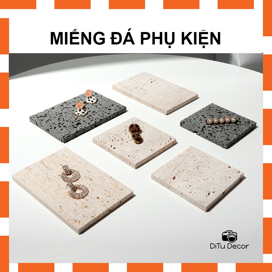 Miếng đá phụ kiện, giá đỡ trưng bày trang sức trang trí, chụp ảnh - DiTu Decor