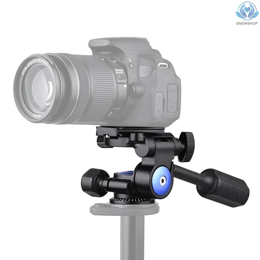 【enew】Andoer A-40 3 Way Camera Video Head Aluminum Alloy 360° Panoramic Photographic Damping Head for Canon Nikon Sony for Tripod Monopod Slider Max. Load 5kg/11Lbs