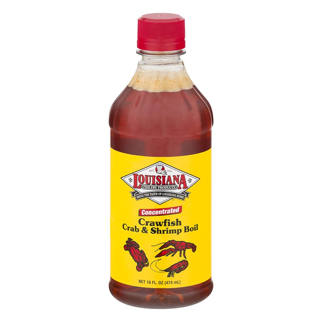 DẦU ỚT GIA VỊ LUỘC - HẤP - SỐT - CHIÊN HẢI SẢN Louisiana Fish Fry, Shrimp &amp; Crab Boil 474ml (16oz)