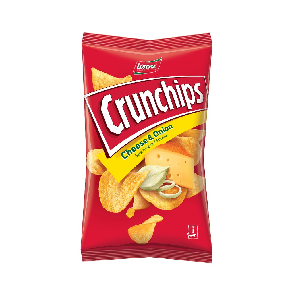 Lorenz khoai tây chiên Crunchips vị phô mai và hành 100g