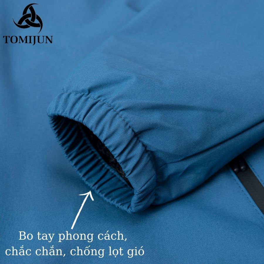 Áo khoác dù gió nam nữ 2 lớp TOMIJUN lót lưới cao cấp, chất gió tráng bạc, chống nước, chống gió, cản bụi, nhiều màu