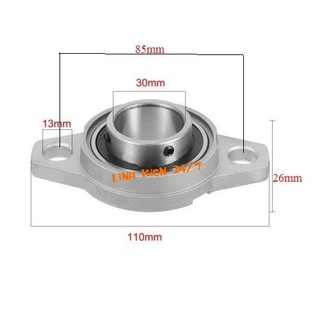 Gối Đỡ Vòng Bi Dạng Trục Ngang FL006 trục 30mm