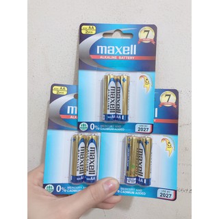 02 Vĩ Pin Alkaline Maxell AA và AAA 1.5V