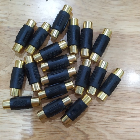 Jack Nối 2 Đầu RCA Hoa Sen Cái Mạ Đồng - AUDI190