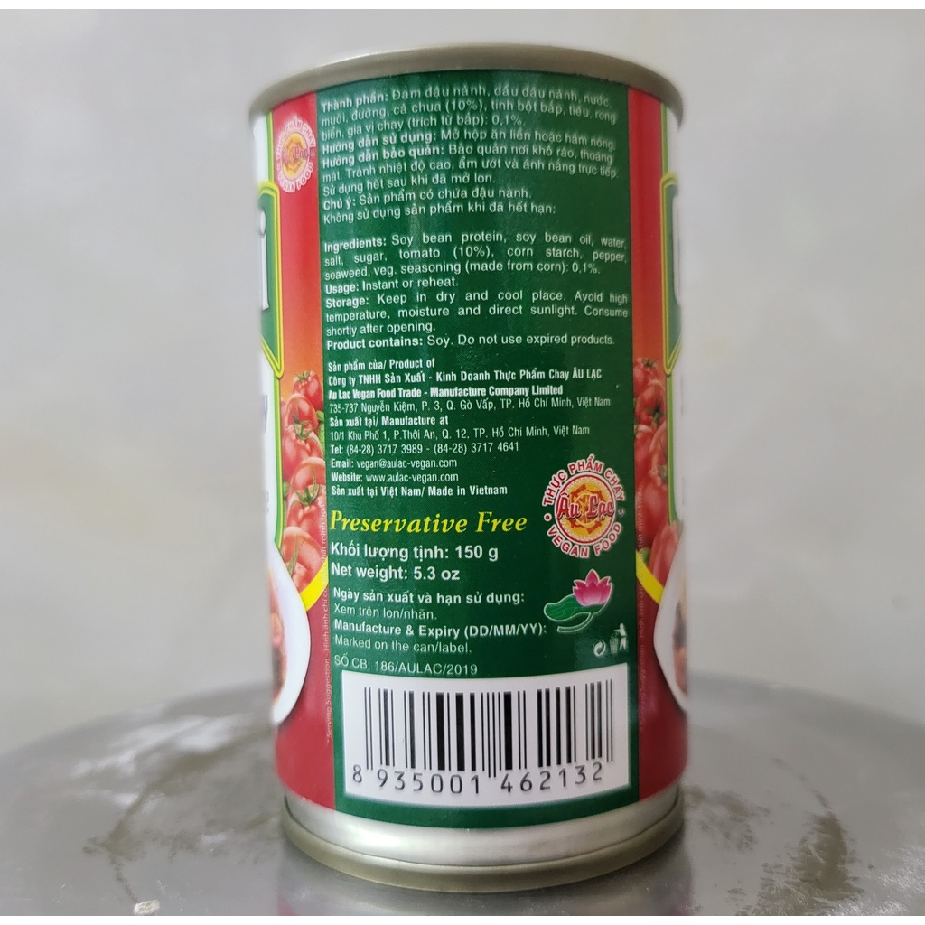 [Hộp 150g] CÁ MÒI XỐT CÀ CHAY [VN] ÂU LẠC Vegan Sardines in Tomato Sauce