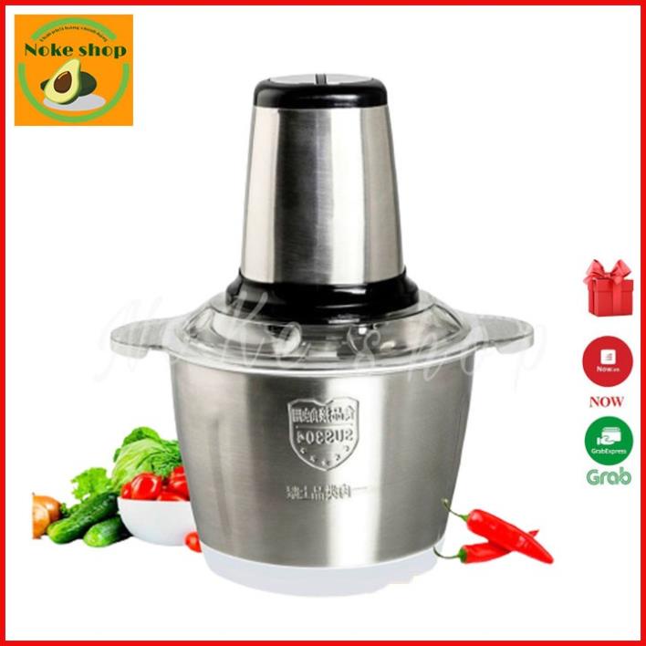 Máy thực phẩm đa năng inox 4 lưỡi công suất 250w- Xay thịt tỏi ới rau củ quả thiết bị nhà bếp tiện dụng