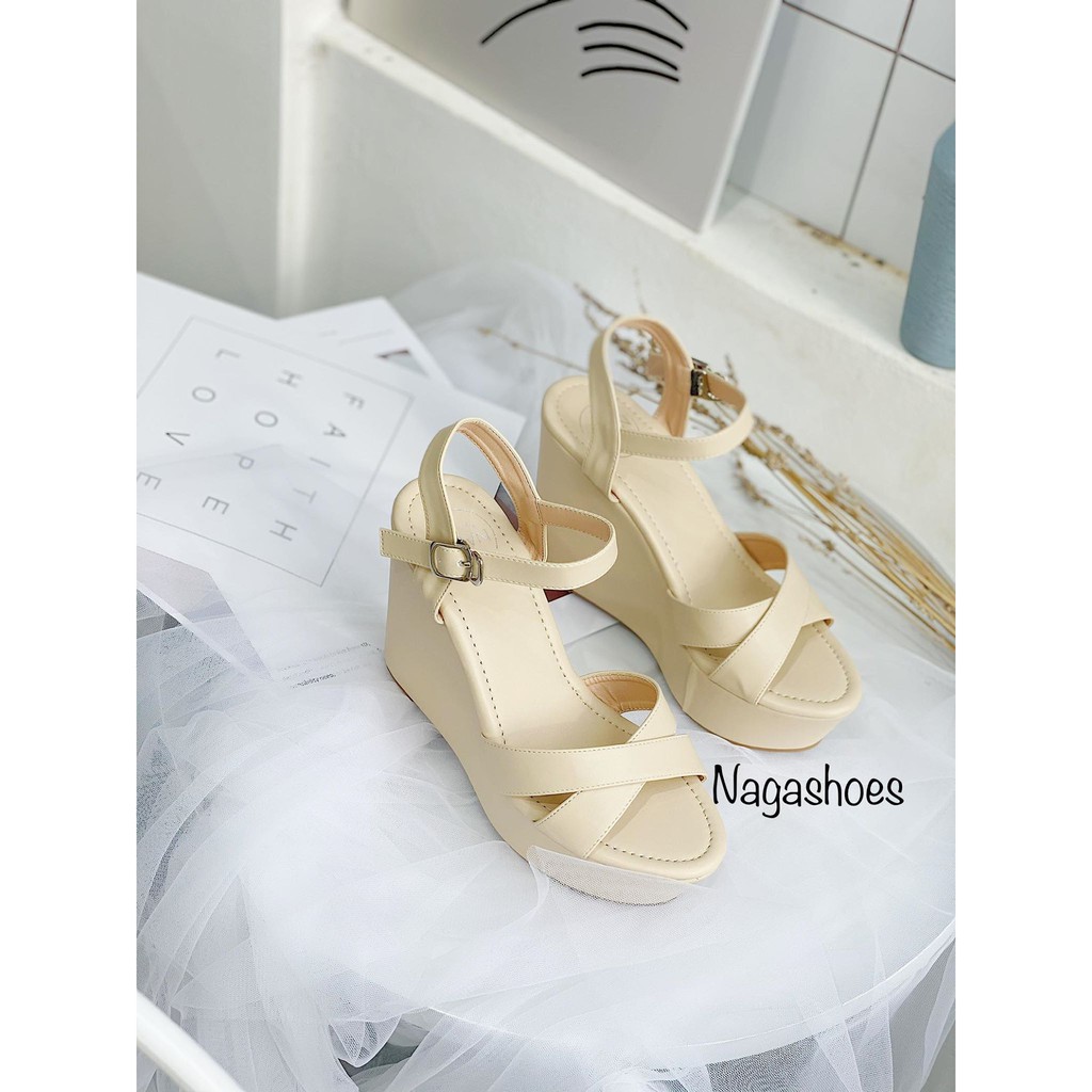 GIÀY SANDAL NAGASHOES NAS174 ĐẾ XUỒNG QUAI CHÉO CAO 12P