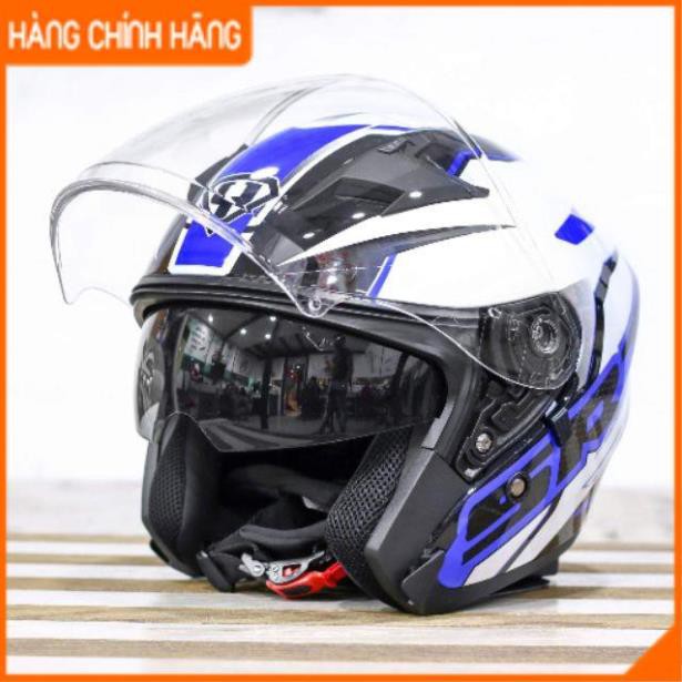 MŨ BẢO HIỂM 3/4 2 KÍNH YOHE 878 SRT XANH DƯƠNG