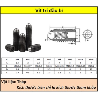 Vít trí đầu bi thép đen M5