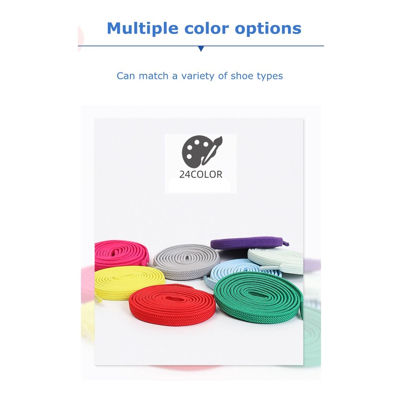 1 Cặp Dây Buộc Giày Co Giãn Có Khóa Cài Nhanh Chóng Dành Cho Nam Và Nữ Mới