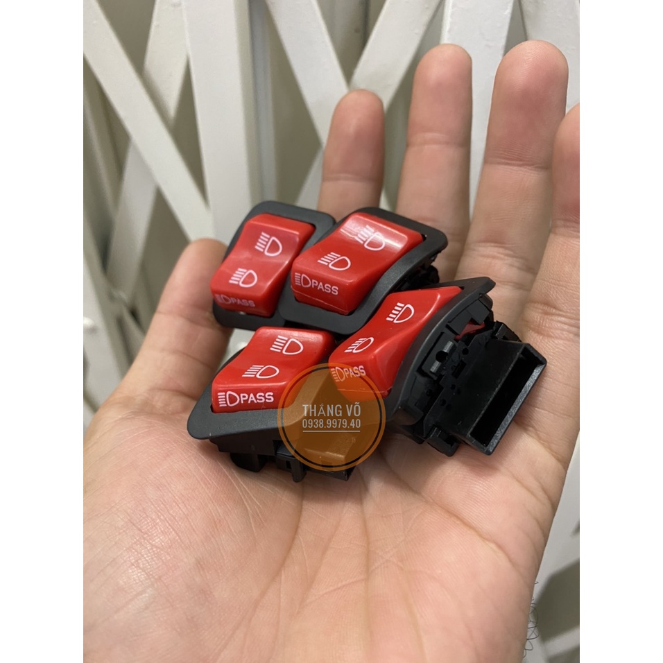 Nút passing, Công tắc passing đỏ lắp Vario Winner Airblade SH Vision Future Lead Sh mode Wave Blade