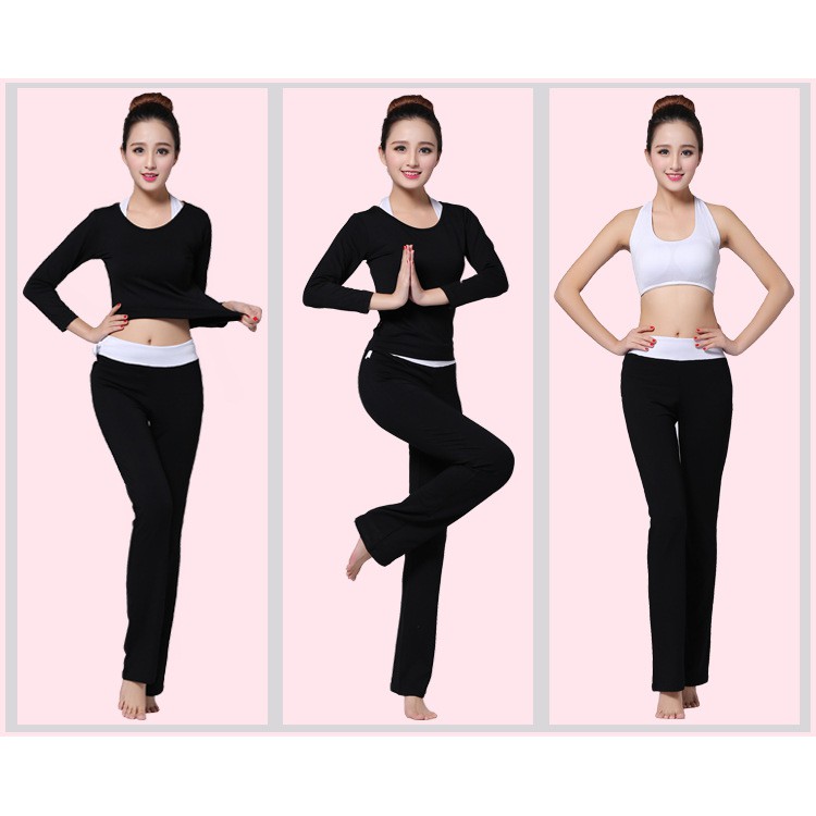 Baalsstock Set đồ tập S-2XL, quần áo alibaba yoga, quần ống rộng, bo gấu, quần đèn lồng LT1432