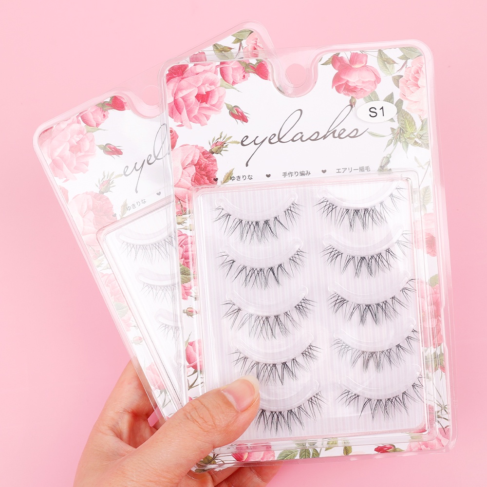 Set 5 Cặp Lông Mi Giả 3D Dày/Cong Tự Nhiên Handmade Dành Cho Nữ