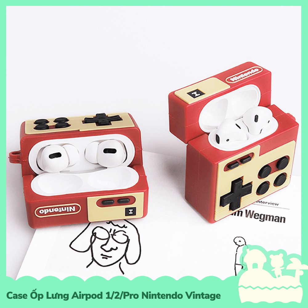 [Sẵn VN - NowShip] Case Ốp Lưng Air_Pod 1 / 2 / Pro Gel Silica Phong Cách Máy Game Vintage