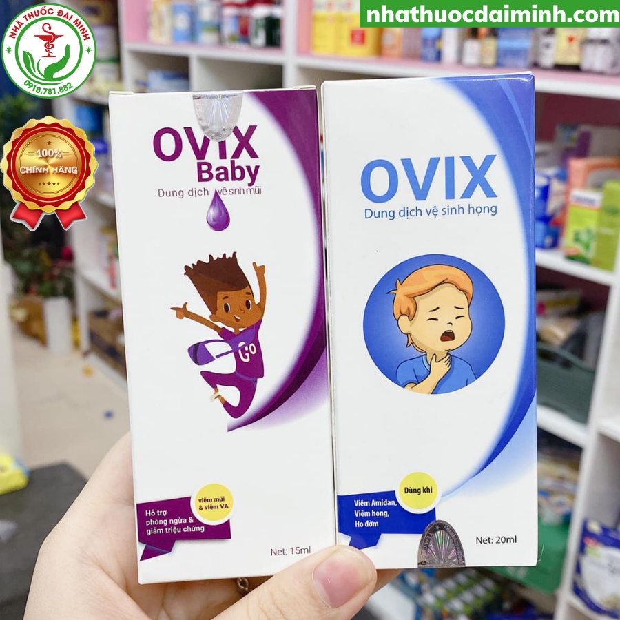 Ovix Baby 20ml - Dung Dịch Xịt Họng Và Dung Dịch Xịt Mũi