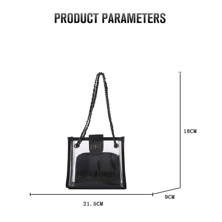Túi đeo vai trong suốt dáng nhỏ, túi đeo chéo nữ MEIXIAOMEI thời trang, phong cách Hàn Quốc trẻ trung, năng động