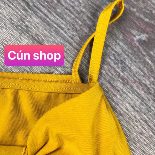 Áo 2 dây nơ croptop 6 màu chất vải xịn cún shop