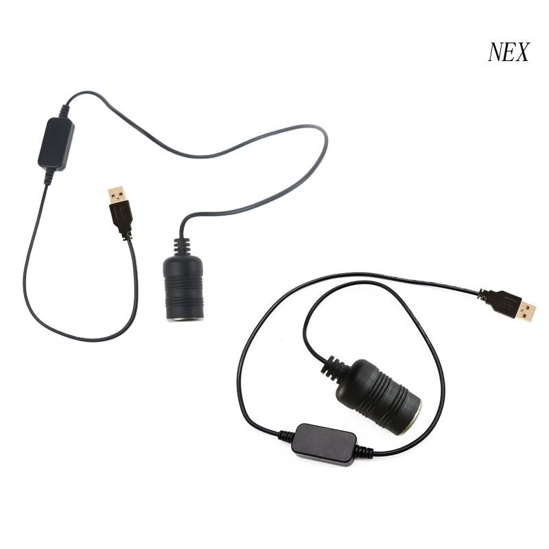 Dây Cáp Tẩu Sạc / Bật Lửa Chuyển Đổi USB Male Sang 12V Female Cho GPS E-Dog