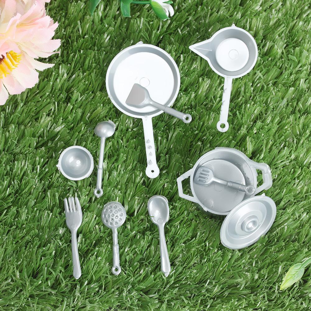 Set 10 / 11 Dụng Cụ Nấu Ăn Đồ Chơi Nhà Búp Bê 1: 12