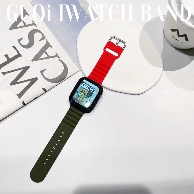 Dây Đeo Da Thoáng Khí Thay Thế Cho Đồng Hồ Thông Minh Apple Watch Series 7 6 Se 5 4 3 2 41MM 44mm 40mm 42mm 38mm