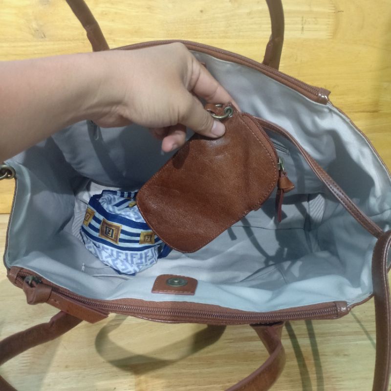 Túi xách công sở size a4 da thật secondhand  140318