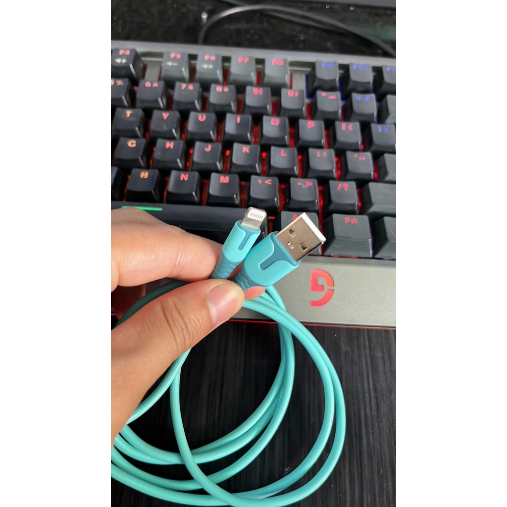 Dây Cáp Sạc Linghtning LED Vỏ Silicon Dẻo dùng cho IP5/6/6s/6sPlus/7/8/7Plus/8Plus/X/Xsmax