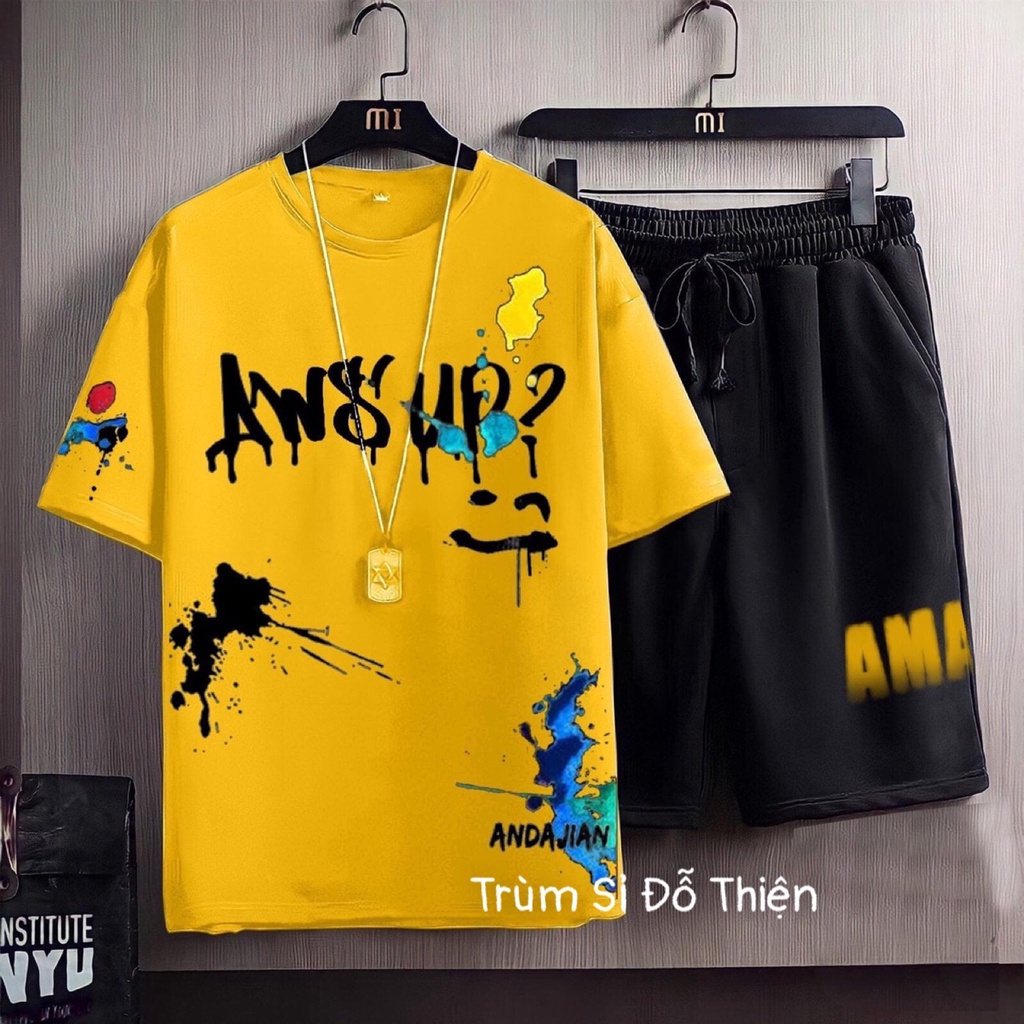 ĐỒ BỘ NAM  FREESHIP  BỘ THỂ THAO WAS UP MẪU MỚI UNISEX MẶC NHÀ TẬP GYM PHONG CÁCH TRẺ TRUNG NĂNG ĐỘNG