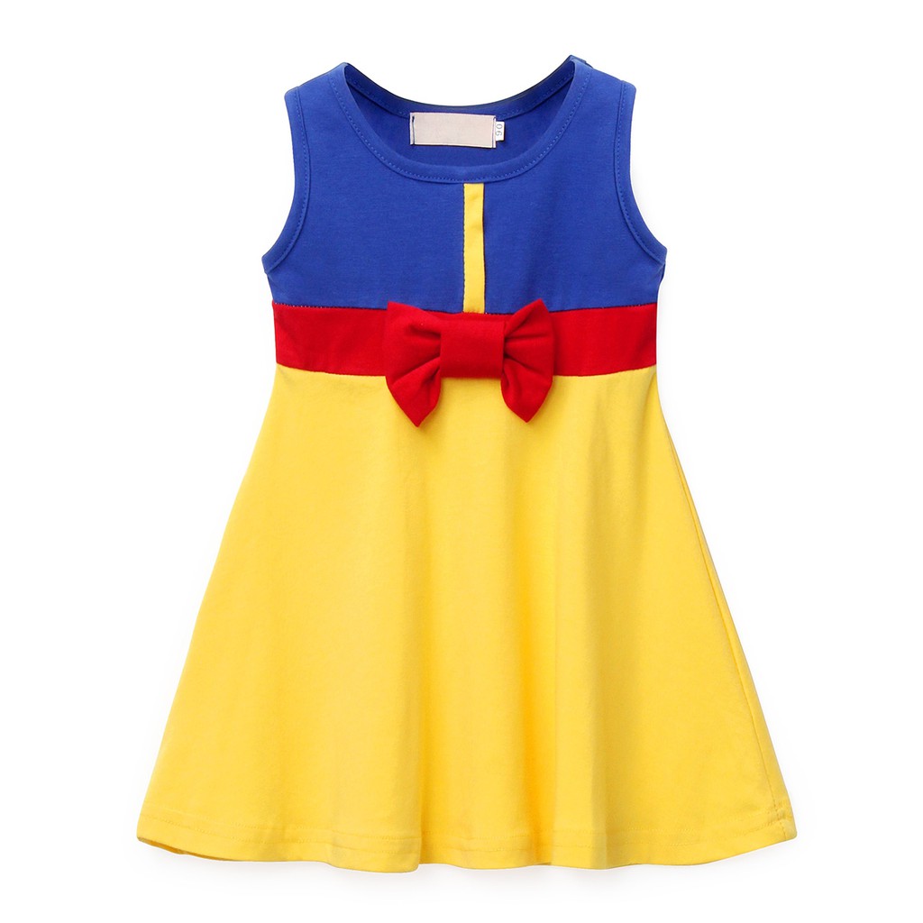 Christmas Children Summer and Autumn Girls Bow Skirt Princess Snow White Skirt Summer Girl