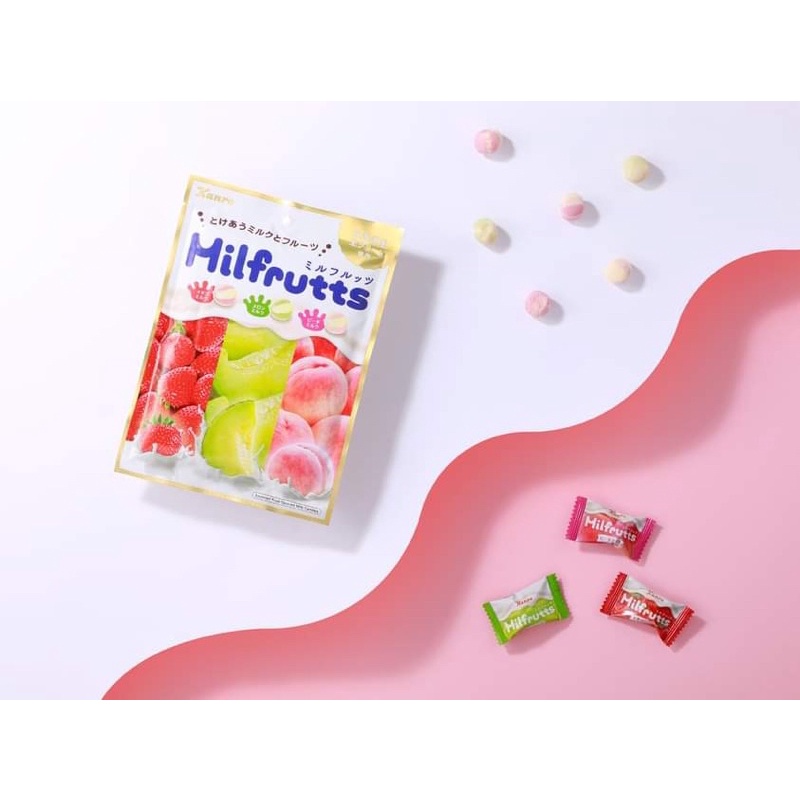 KẸO SỮA TRÁI CÂY MILFRUTTS KANRO NHẬT BẢN