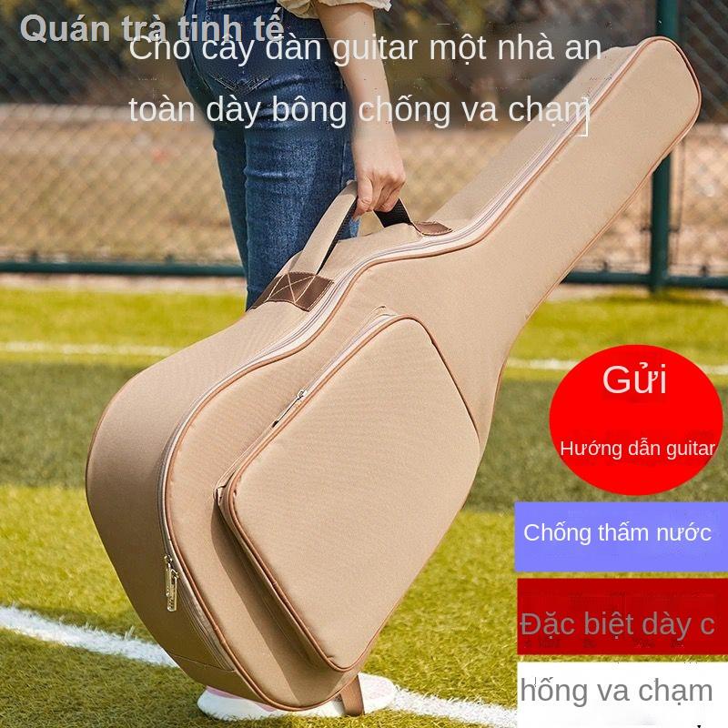 ☞☊♨Túi guitar cotton 41 inch 40 inch acoustic guitar cover túi phổ thông túi đựng guitar ba lô dày 3839 inch