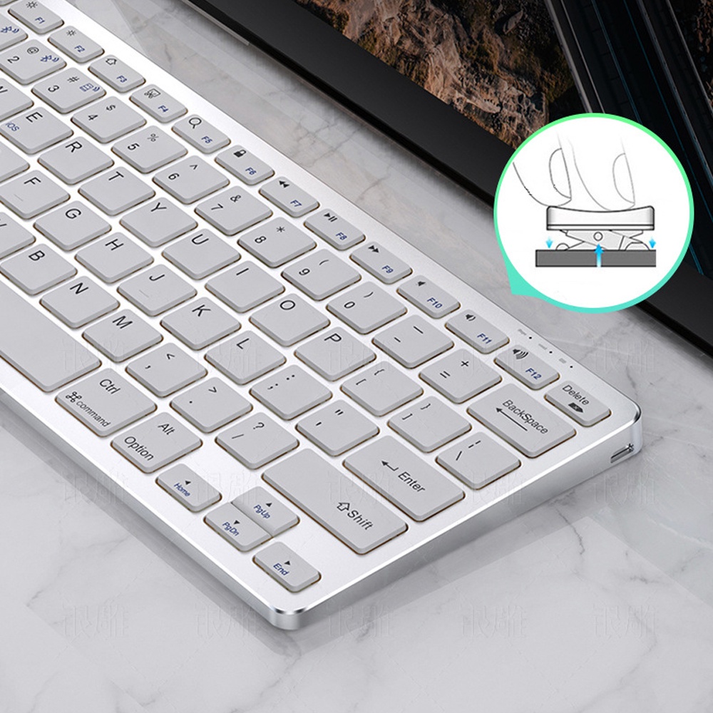 Bàn Phím Không Dây Bluetooth Mini 87 Phím YINDIAO KB-01 Kết Nối Cho Điện Thoại, Laptop, Ipad