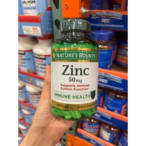 Viên uống kẽm Nature’s Bounty Zinc 50 mg