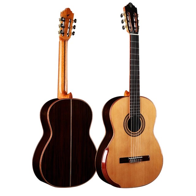 Đàn Guitar acoustic biểu diễn âm vang trầm ấm ngân lâu không cong cần TE-12015 Tặng ty chỉnh