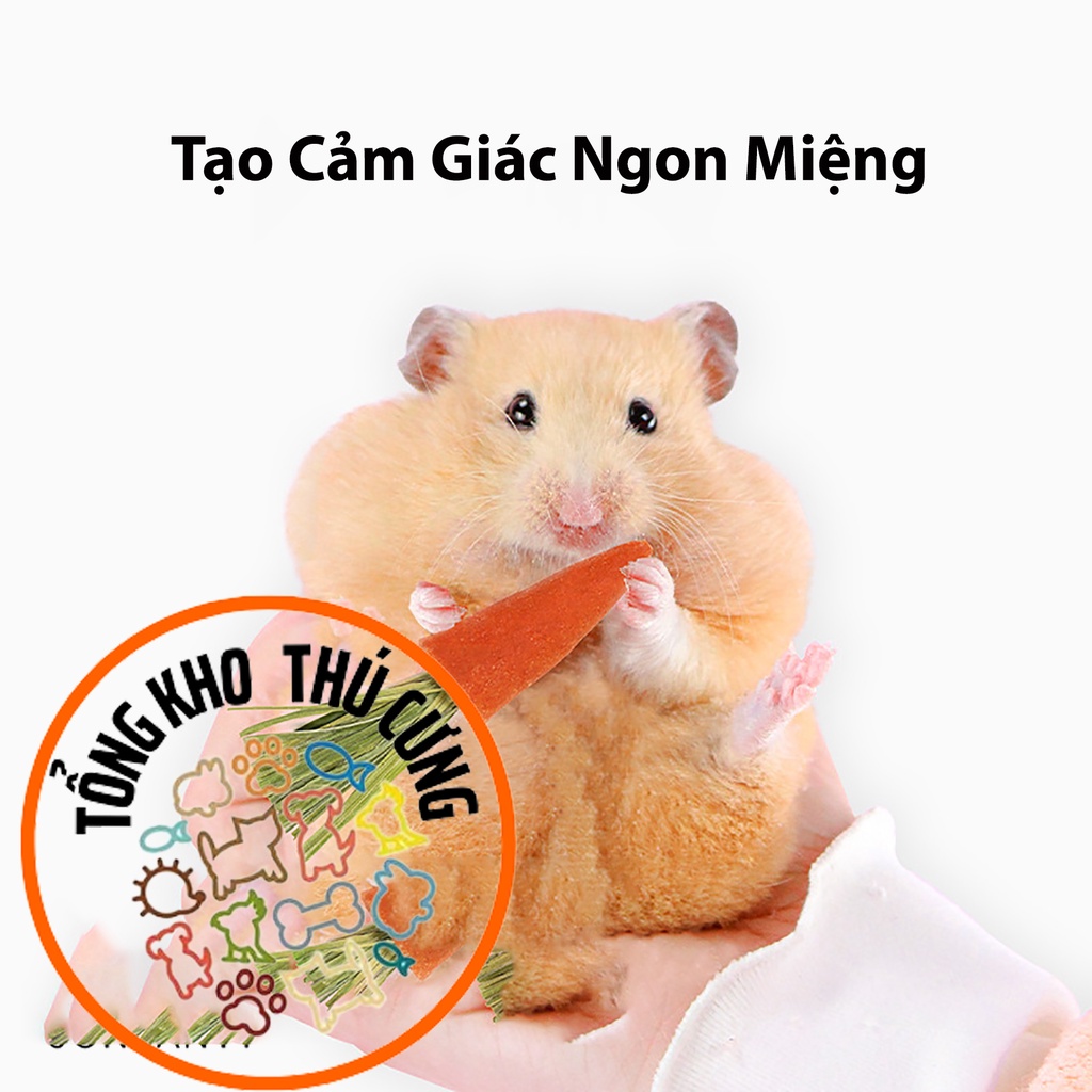 Bánh cà rốt mài răng cho chuột hamster, Nhím, Thỏ, Bọ cung cấp dinh dưỡng vitamin khoáng chất cho thú cưng