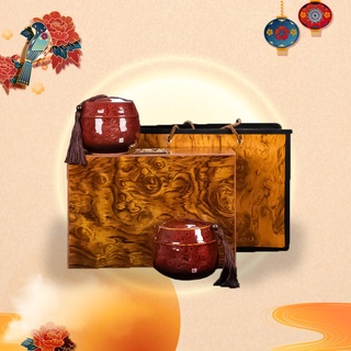 Hộp Trà Quà Tết Đại Hồng Bào Quà Tết Công Ty Đối Tác Người Thân Sang Trọng Độc Đáo - Tinh Hoa Trà Việt THTV004