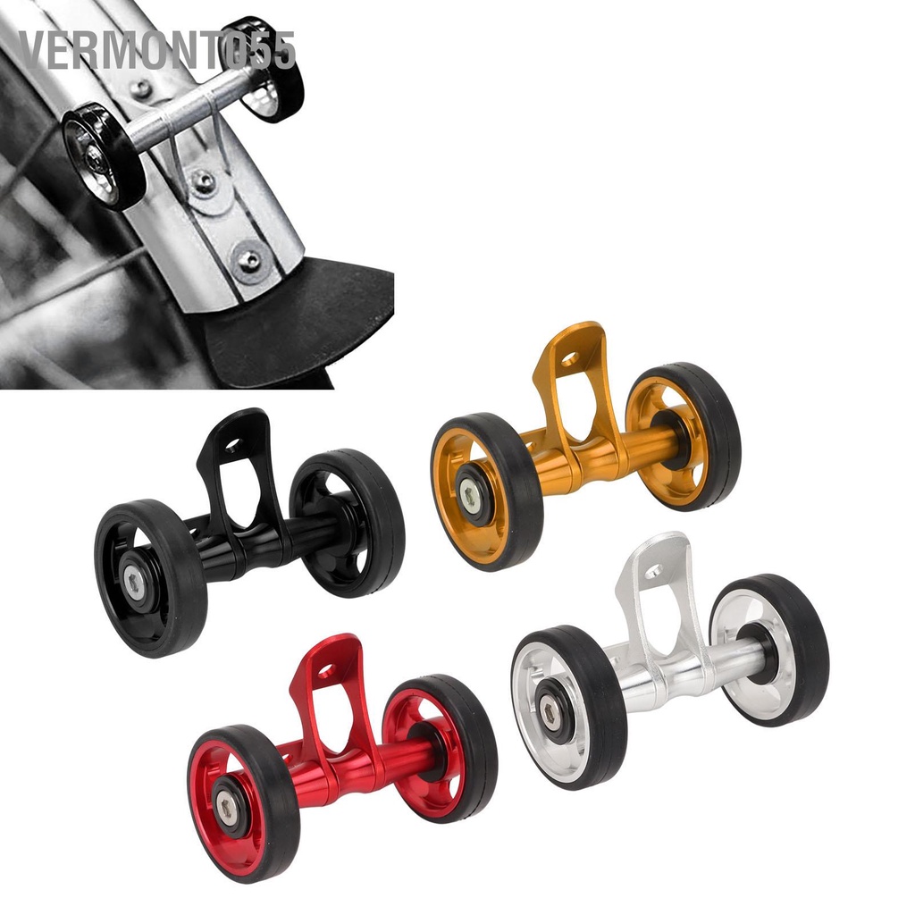 Có thể bán buôn Xe đạp Chắn bùn Easywheel Con lăn Bánh xe đôi cho gấp Brompton Dahon Vermont055 Hàng giao ngay