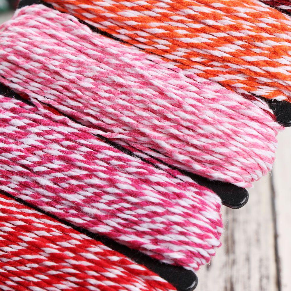 YOLA Bộ 4 Cuộn Dây Cotton Mỏng In Họa Tiết Dùng Trang Trí DIY
