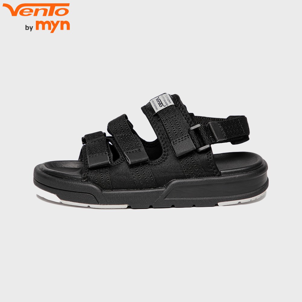 [Freeship] Sandal Vento Nam Nữ SD 1001 Đen trắng - 3 quai, tháo rời quai hậu - phong cách streetwear