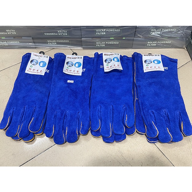 Bao tay da bò xanh 2 lớp cao cấp riland