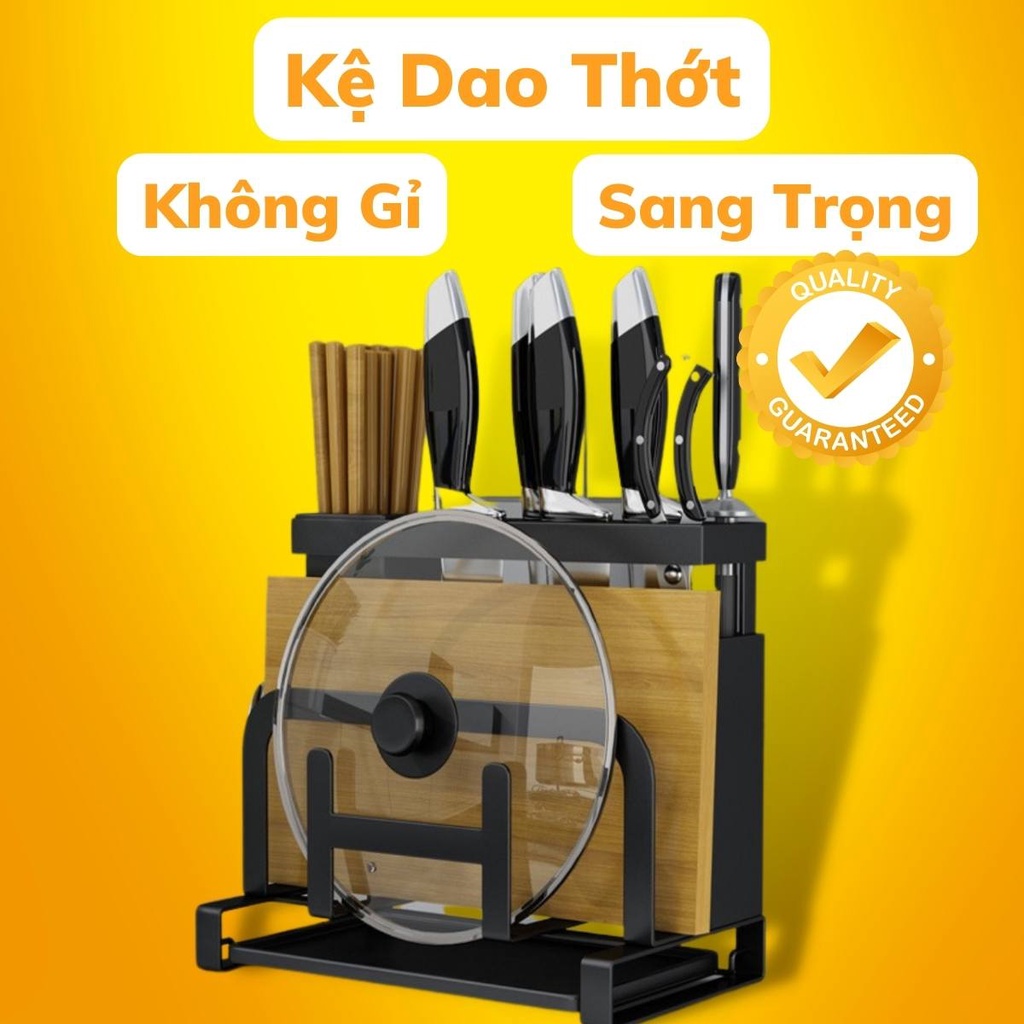 Kệ DaoThớt Nắp Vung Xoong nồi Đa Năng -Thiết kế Thép Carbon Sơn Tĩnh Điện Cao Cấp Không Gỉ Chắc Chắn Kho Sỉ Sài Thành