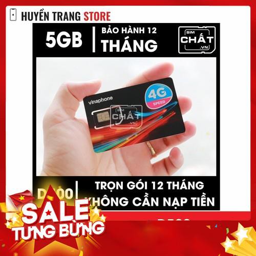 [GIÁ HỦY DIỆT] Sim 4G Vinaphone D500 Trọn Gói Một Năm Không Nạp Tiền ( 5GB X 12 Tháng)