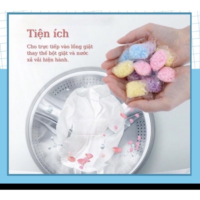 Combo 5 Gói Hạt Giặt Xả Lưu Hương Thơm.