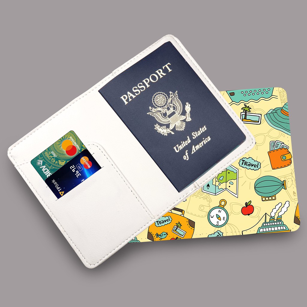 Bao Da Hộ Chiếu - Ví Đựng Passport Du Lịch  Stickers Travel - LT024 STORMBREAKER