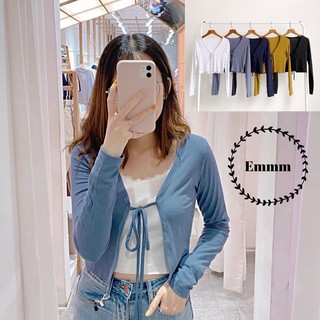 Áo khoác cardigan cột dây gân lụa ( không bao gồm áo 2 dây bên trong )